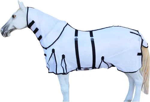 Vista 14 de 60 "Caballo Luz Verano Primavera Flujo de Aire Malla Flysheet Cuello Desprendible Galaxy 73157