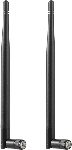 Antena WiFi de doble banda 2.4GHz 5GHz 9dBi con conector macho PR-SMA para cámaras de seguridad Reolink, DVR, routers, negro (paquete de 2), Eifagur
