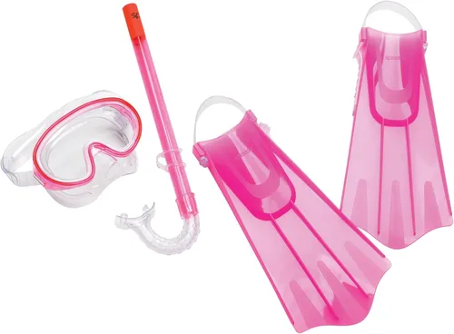 Vista 2 de Speedo Aqua Quest - Juego de máscara de natación, esnórquel y aletas océano azul