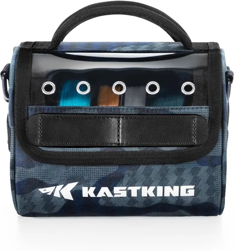 Vista 9 de KastKing BaitSpace Bolsa de gestión de línea, bolsa de almacenamiento de línea de pesca con nailon resistente al agua, ventana transparente, divisor
