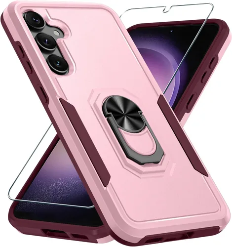 Vista 14 de Compatible con Samsung Galaxy S24/S25 Funda con Protector de Pantalla de Vidrio Templado, Resistente a Prueba de Golpes de Servicio Pesado Funda