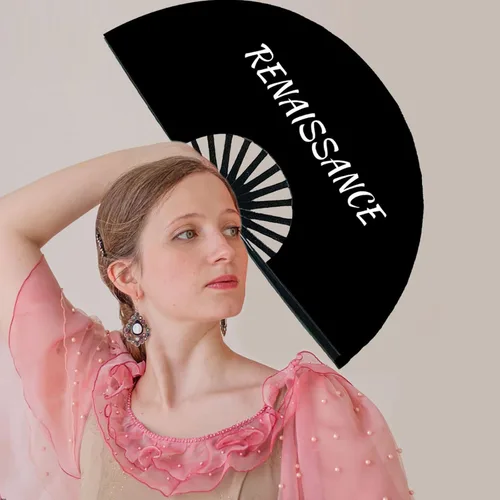 Vista 7 de Ventilador de mano plegable para concierto, ventiladores de clack para baile de línea, abanicos de mano de baile de línea, ventilador de mano