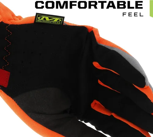 Vista 4 de Guantes FasFit de seguridad fluorescentes y reflectantes Mechanix Wear (anaranjado)