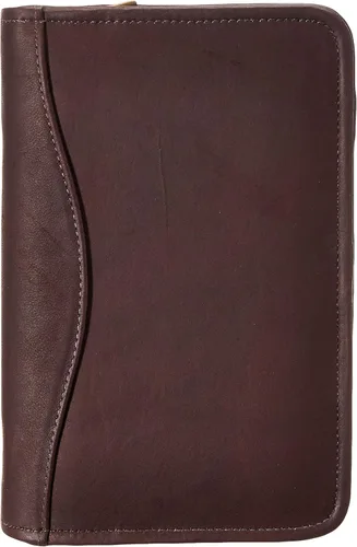 David King & Co. Agenda de 6 anillos con cremallera 5 X 8, Café, Café, Agenda de 6 anillos con cremallera 5 X 8, Café