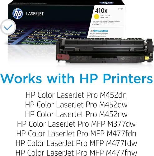 Vista 2 de HP 410X (CF412X) cartucho de tóner amarillo, de alto rendimiento, original LaserJet