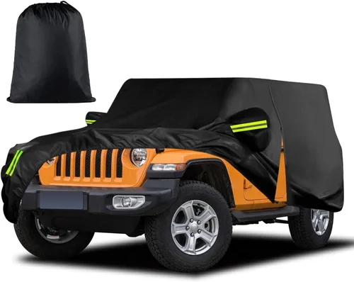 Funda impermeable para coche para Jeep Wrangler de 2 puertas 1987-2025 JK JL CJ YJ TJ, protección contra sol, lluvia, nieve y granizo al aire libre