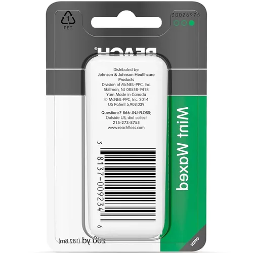 Vista 9 de Hilo dental encerado de menta REACH de 200 yardas (paquete de 2)