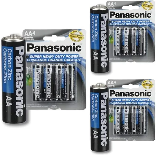 Vista 2 de Panasonic AA-4 - Baterías súper resistentes de zinc de carbono, 12