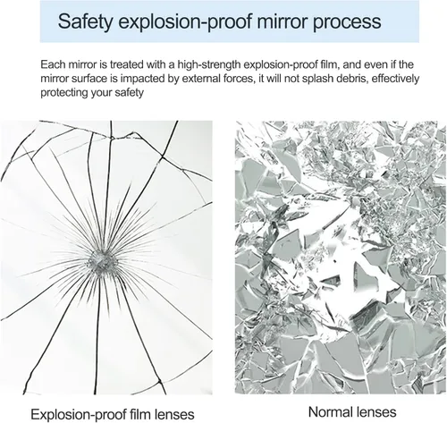 Vista 6 de Espejo LED para baño, espejo de tocador con luces, espejo iluminado regulable, espejos redondos para decoración de pared, con desempañador