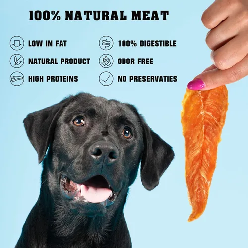 Vista 3 de Beloved Pets - Golosinas para perros de pollo cecina 1.5 lb – Comida para perros y golosinas masticables de alto contenido en proteínas para razas