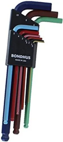 Vista 3 de Bondhus 69499 - Juego de llaves en L con acabado ColorGuard, 9 piezas, multicolor, talla única