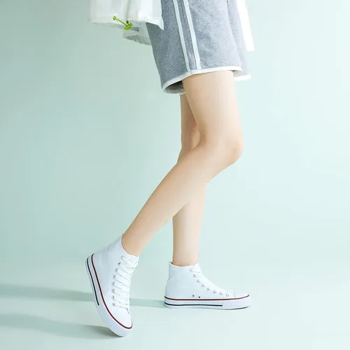 Vista 5 de Zapatos deportivos de lona para mujer clásicos modernos con cordones