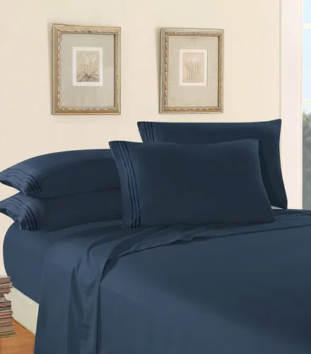 Vista 139 de Elegant Comfort - Juego de sábanas de microfibra de 1500 hilos de calidad hotelera prémium de 4 piezas - Resistente a arrugas, sábana bajera