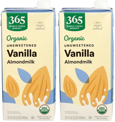 Vista 8 de 365 by Whole Foods Market, Leche de almendras sin azúcar de chocolate orgánico, 32 onzas líquidas