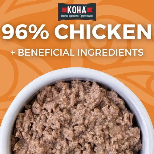 Vista 2 de KOHA Paté de pollo de dieta de ingredientes limitados para gatos, comida húmeda para gatos de una sola carne para estómagos sensibles, comida