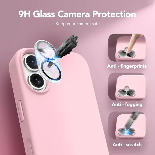 Vista 1361 de GONEZ Funda magnética para iPhone 14, compatible con Magsafe, con protector de pantalla + protector de cámara, forro de microfibra antiarañazos