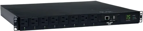 Tripp Lite PDU monofásico ATS/conmutada de 1.4kW con interfaz de plataforma LX, salidas de 120 V (8 5-15R), 2 entradas 5-15P 120V 12 pies, montaje