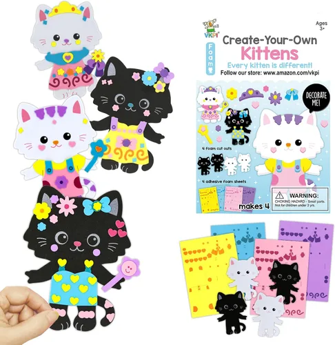 Vista 18 de VKPI Kit de regalo de 4 piezas de espuma EVA, creativo para hacer tu propio dragón, proyectos de manualidades de papel de espuma de dibujos animados