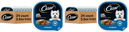 Vista 26 de Cesar Clásico - Comida húmeda para perros adultos en salsa con sabor a chuletón, comida húmeda para perros, bandejas fáciles de pelar de 3.5 oz, 24