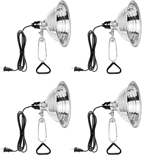 Vista 13 de Simple Deluxe - Paquete de 2 lámparas de abrazadera con reflector de aluminio de 5.5 pulgadas de hasta 60W, casquillo E26 (sin foco incluido), cable