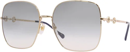 Gucci GG 0879S 003 Gafas de sol cuadradas de metal dorado verde lente degradado