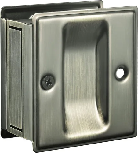 HOMOTEK Tirador de puerta de bolsillo de privacidad sin placa de interruptor. Reemplaza los accesorios deslizantes de pasaje viejos o dañados sin