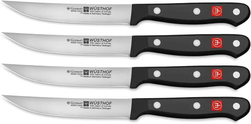 Wusthof Gourmet - Juego de cuchillos de cocina de acero inoxidable de alto carbono con corte láser alemán de 4 piezas, modelo 9729