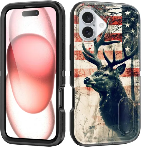 Vista 134 de Funda para iPhone Air con soporte integrado, a prueba de golpes, polvo y caídas, 3 capas, grado militar, funda protectora para iPhone Air de 6.5
