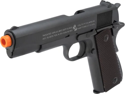 Evike Airsoft - Colt 100 aniversario con licencia Full Metal M1911 A1 Airsoft CO2 GBB por KWC - Versión de 350 FPS