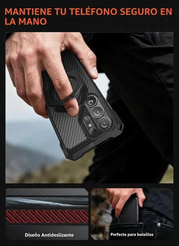 Vista 6 de SUPCASE Funda para Samsung Galaxy S26 Ultra con soporte (agarre de unicornio escarabajo), [compatible con carga inalámbrica]