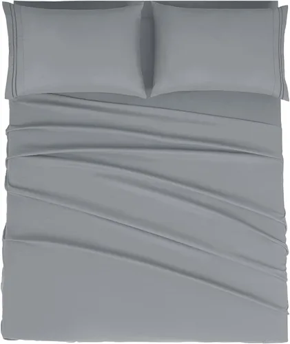 Vista 40 de Mejoroom Sábanas a rayas tamaño completo - sábanas de lujo de 1800 hilos con bolsillo profundo de 16 pulgadas, colección de ropa de cama de alta