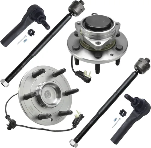 Vista 19 de Detroit Axle - Kit de suspensión de 14 piezas para Jeep Liberty 2006-2007, 2 cubos de rodamiento de ruedas, 2 brazos de control superior, 2 rótulas
