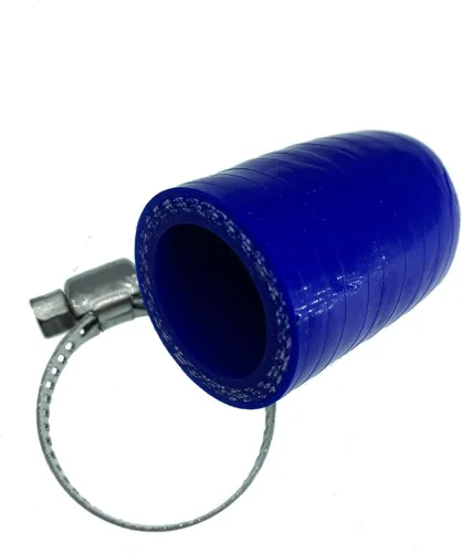 Vista 9 de Tapa de refrigerante de silicona reforzada universal negra de 1-1/4 "(32 mm) con abrazadera para calentador de derivación Puerto de agua al vacío