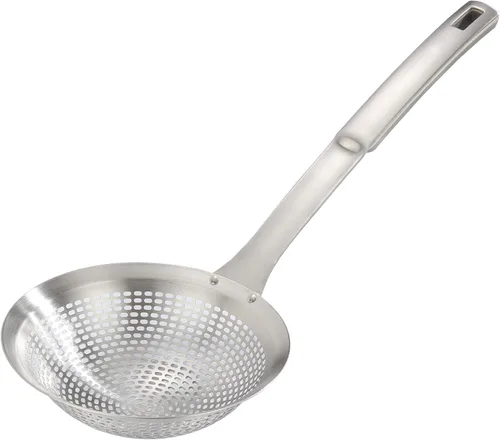Cuchara de cuchara de acero inoxidable 304 Skimmer 14.5 ln para cocinar freír colador/colador de acero inoxidable herramientas de cocina