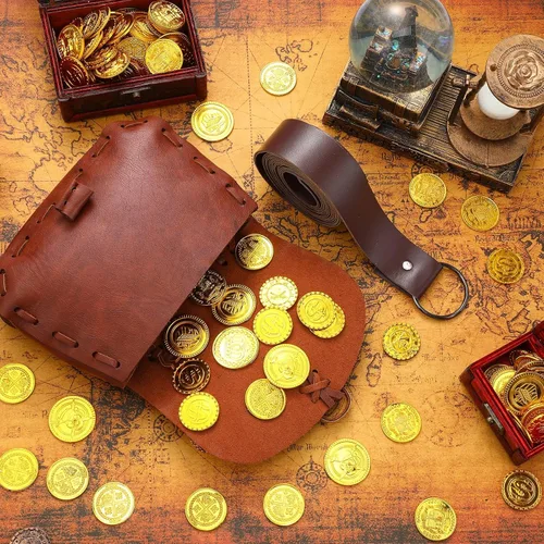 Vista 6 de Kigeli 2 bolsas de cinturón vikingo medieval renacentista, bolsa para cinturón de anillo steampunk, cinturón de cuero, bolsa para cinturón