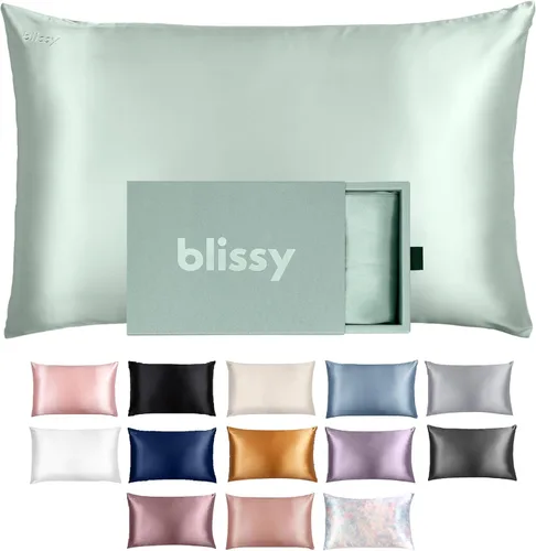 Vista 18 de Funda de almohada de seda Blissy - 100% pura seda de morera - 22 Momme fibras de alta calidad 6A - Funda de almohada de seda para cabello y piel