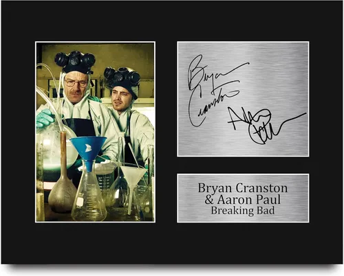 Vista 8 de HWC Trading Bryan Cranston & Aaron Paul Breaking Bad Walter White & Jesse Pinkman 16 x 12 pulgadas (A3) - Regalos impresos con autógrafo