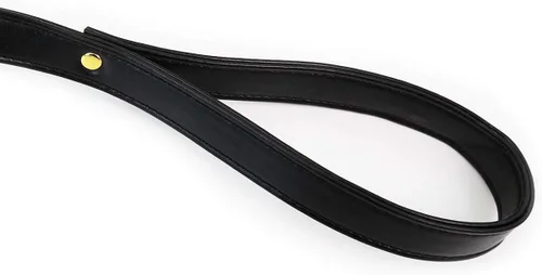 Vista 2 de chenyesun Collar de cuello de cuero negro, collar de cuello, gargantilla, cadena de juego de rol, collar ajustable para pareja