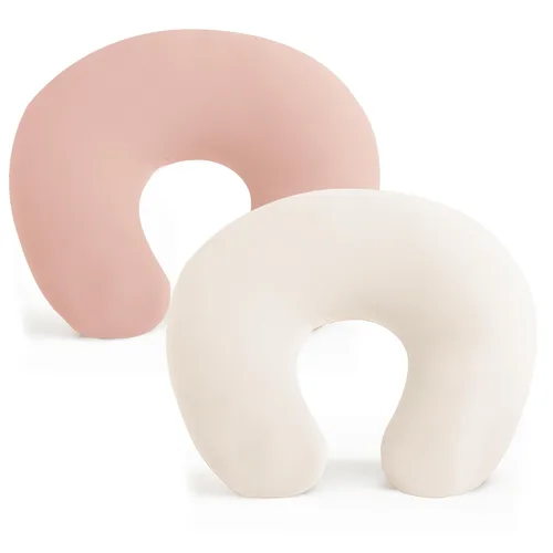 Vista 14 de Konssy Paquete de 2 Fundas para Almohada de Lactancia, Funda de Lactancia Elástica y Suave para Amamantar, Funda de Almohada para Bebés Niñas Niños