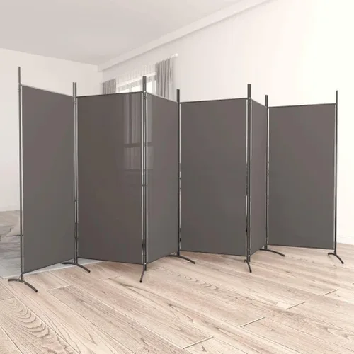 Vista 50 de vidaXL Divisor de habitación de 5 paneles en color blanco, ideal para dormitorio, sala de estar, apartamento de estudio, hecho de material de tela