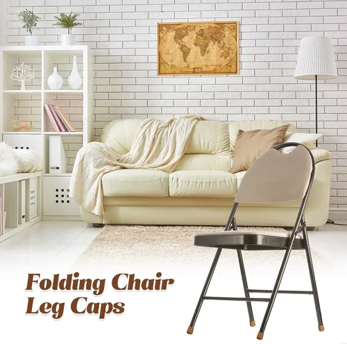 Vista 6 de Tapas para patas de silla plegables de 7/8 pulgadas, tapas de extremos de silla de plástico resistente, deslizadores de muebles que no rayan