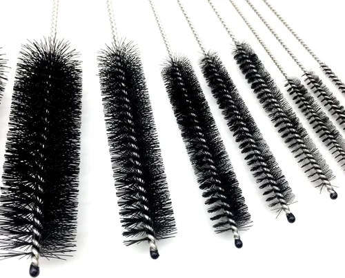 Vista 2 de Juego de 10 cepillos de limpieza para pajitas de acero inoxidable, cerdas de nailon duraderas, varios tamaños para popotes reutilizables, tazas