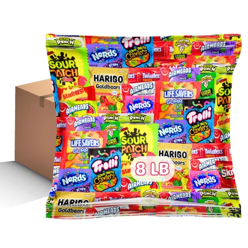 Vista 2 de Variedad de dulces surtidos en paquete - Surtido de caramelos de fiesta envueltos individualmente - ¡dulces para cada ocasión! (64 onzas)