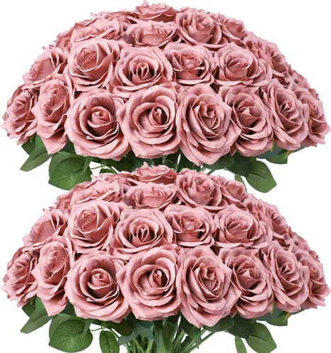 Vista 35 de LVEFIT 12 rosas artificiales de seda de color naranja quemado, ramo de rosas de seda de tallo largo para bodas, despedidas de soltera, fiestas