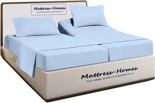 Vista 16 de Mattress-Homes Juego de sábanas de 4 piezas ultra lujosas 100% algodón suave de fibra larga de 16 pulgadas de profundidad, tamaño individual lavable