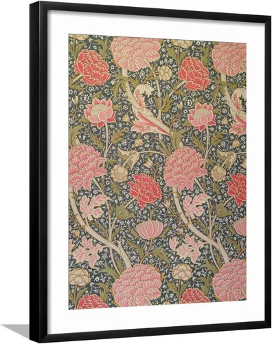 Vista 7 de ART.COM Impresiones artísticas enmarcadas para pared, Cray, 1884 por William Morris, decoración botánica, 12 x 16 pulgadas, marco negro con paspartú