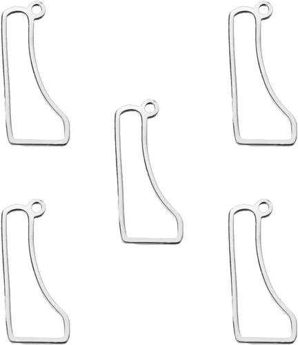 Vista 55 de kkjoy 5 piezas de dijes de mapas de continentes huecos de EE. UU. con colgante para hacer joyas y manualidades, accesorios de mini dijes de acero