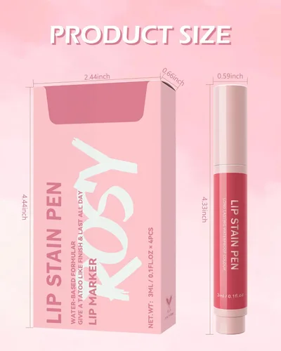 Vista 8 de Lápiz delineador de tinte de labios - 1 pieza, tinte de labios líquido color marrón nude, lápiz labial líquido, lápiz delineador de labios, tinte