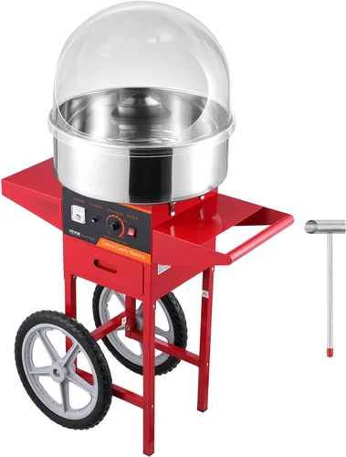 Vista 53 de VEVOR - Máquina eléctrica para hacer algodón de azúcar con carro, máquina comercial para hacer caramelo de 1000W con tazón de acero inoxidable