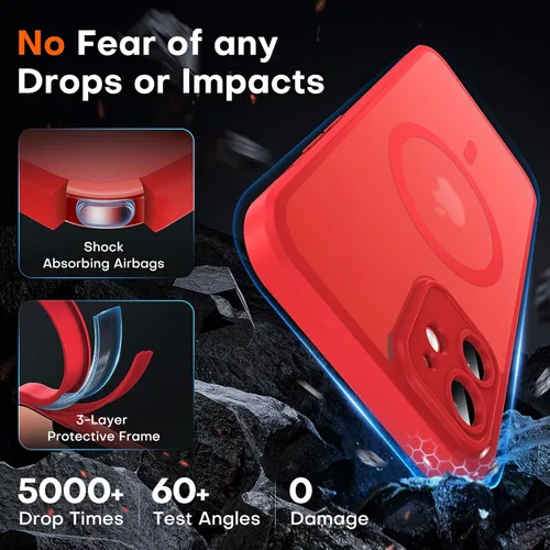 Vista 312 de TOCOL Funda para iPhone 11, compatible con Magsafe, protección completa de cámara, imanes integrados, protección contra caídas, funda translúcida